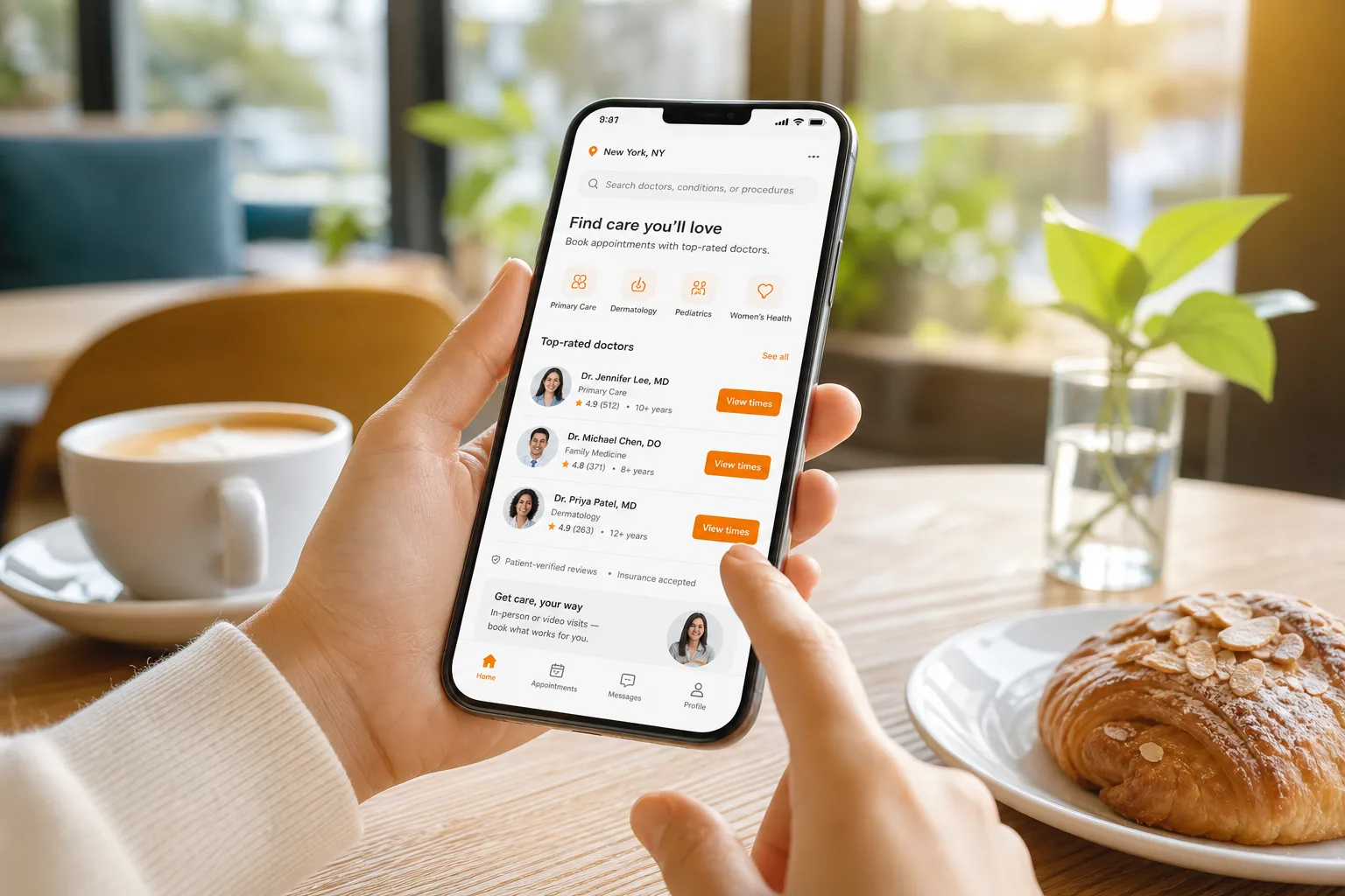 Zocdoc inspired doctor on demand app preview