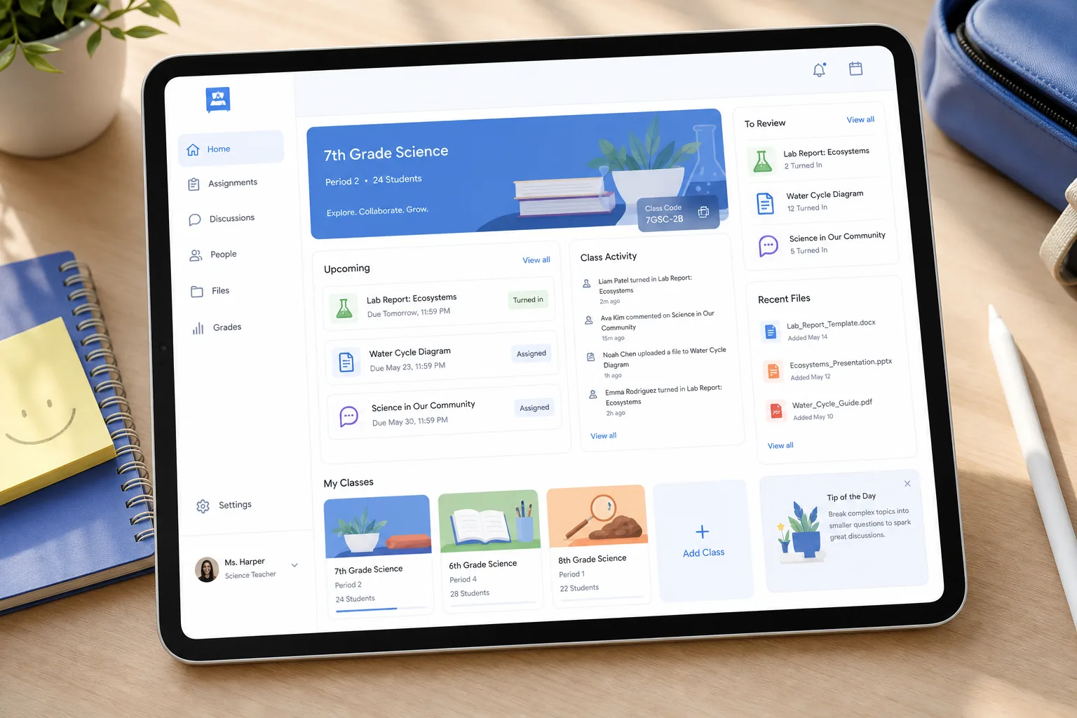 Google Classroom inspired education app app preview