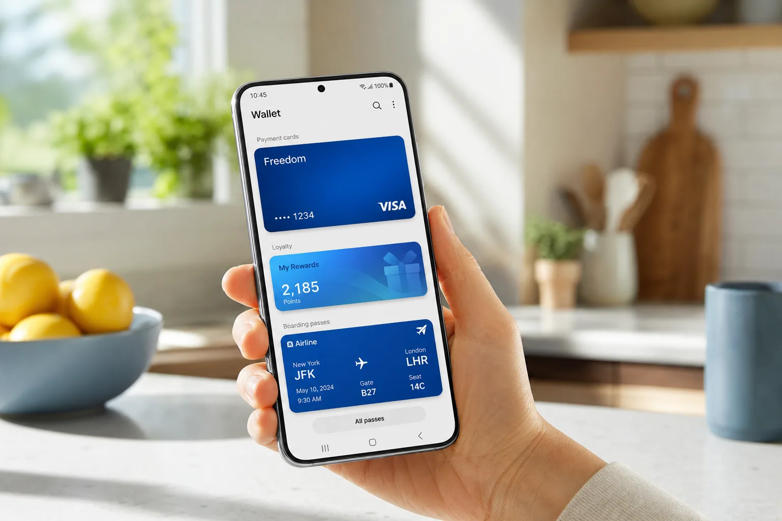 Samsung Wallet inspired ewallet app preview
