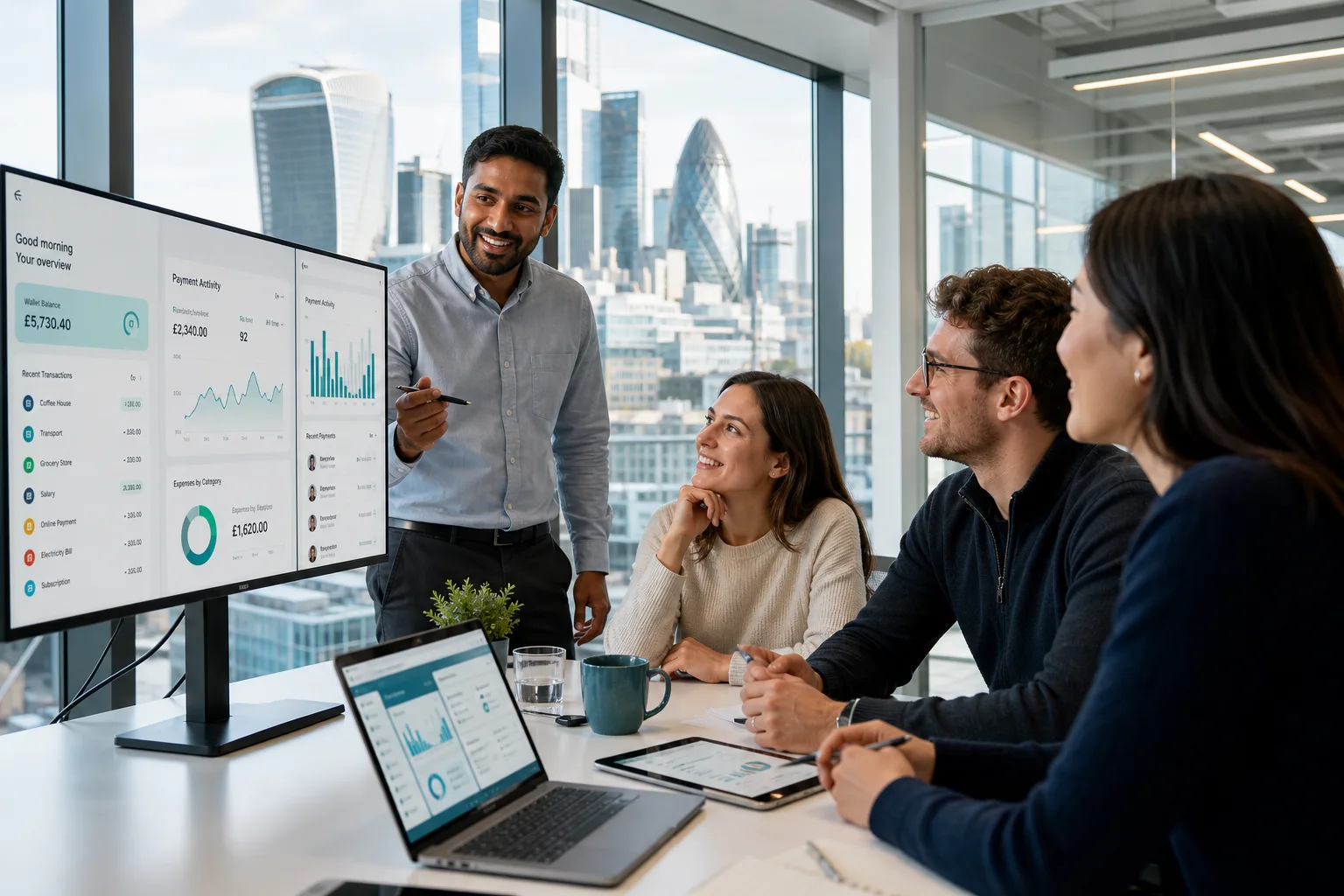 London eWallet app development team planning a digital wallet application