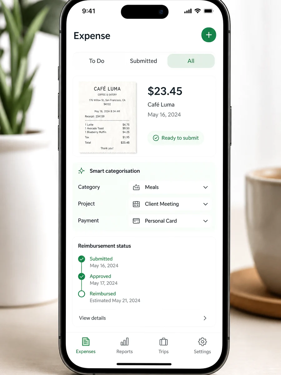 Expensify inspired expense management platform preview