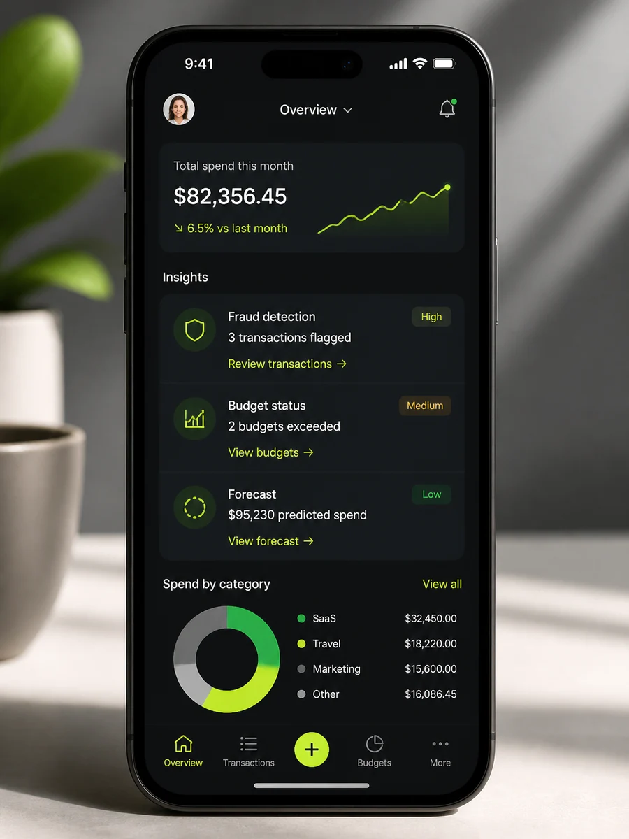 Ramp inspired expense management platform preview