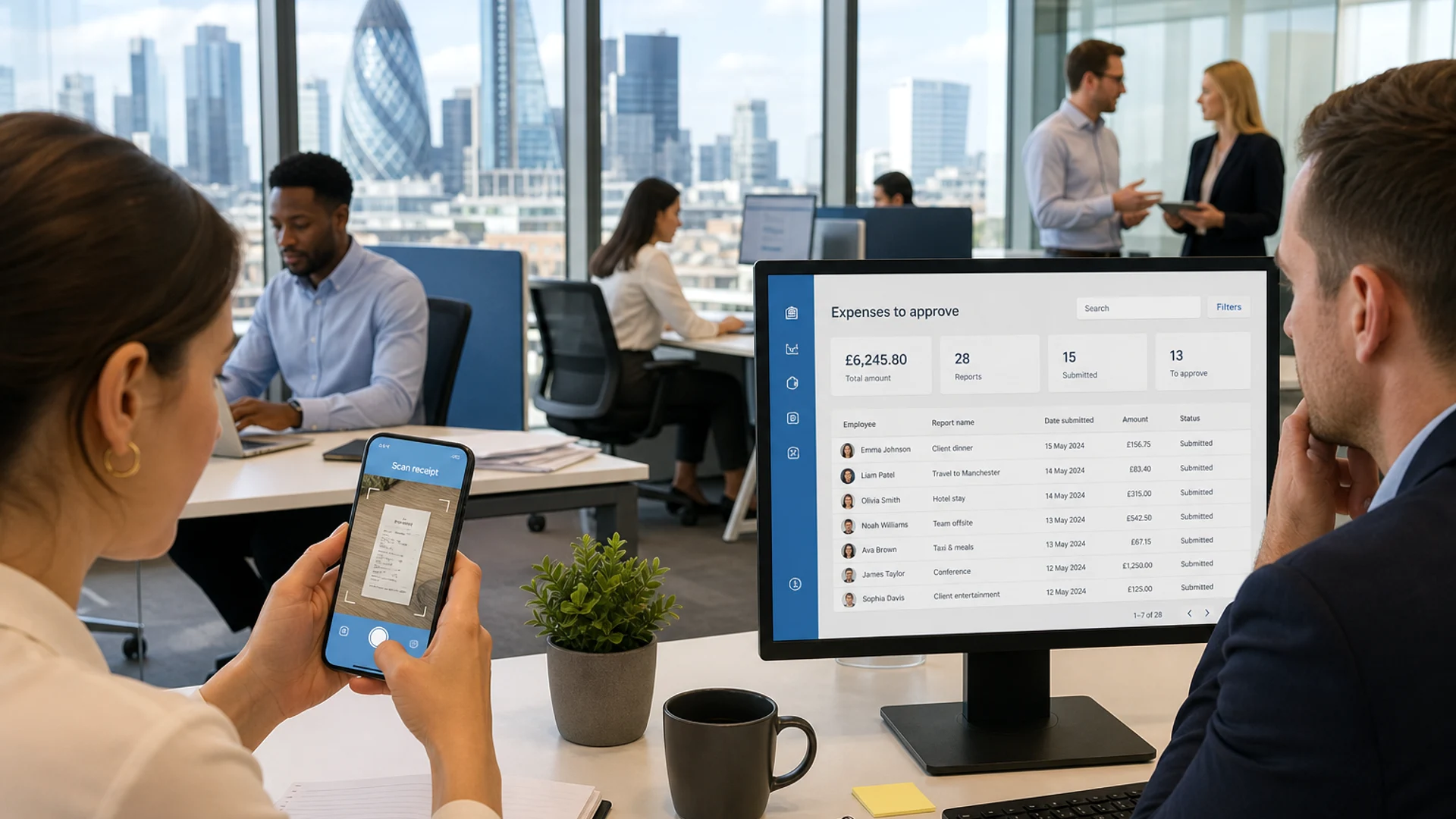 Expense management software development company in London UK building AI powered expense automation and corporate spend management platforms