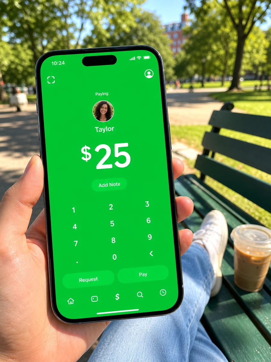 Cash App inspired fintech app preview