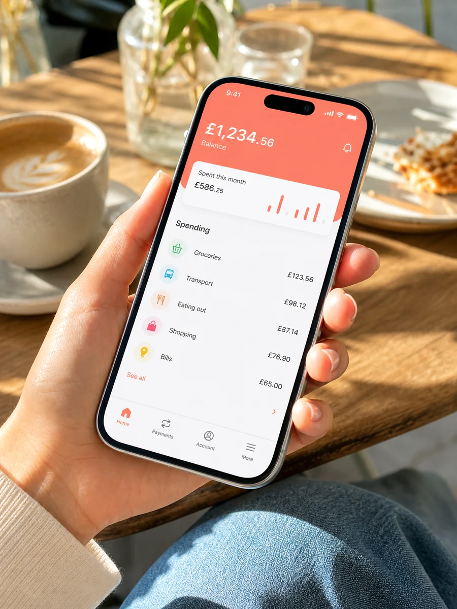 Monzo inspired fintech app preview