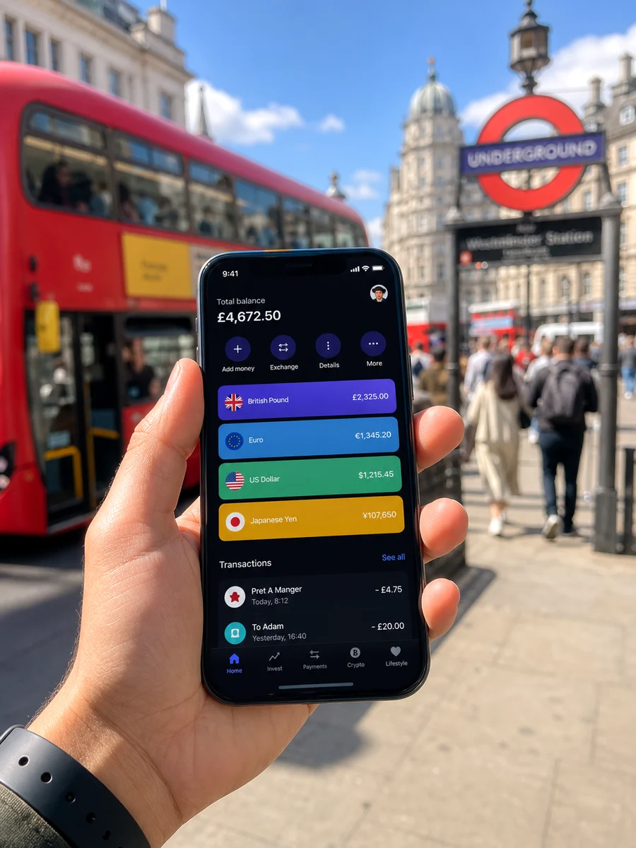Revolut inspired fintech app preview