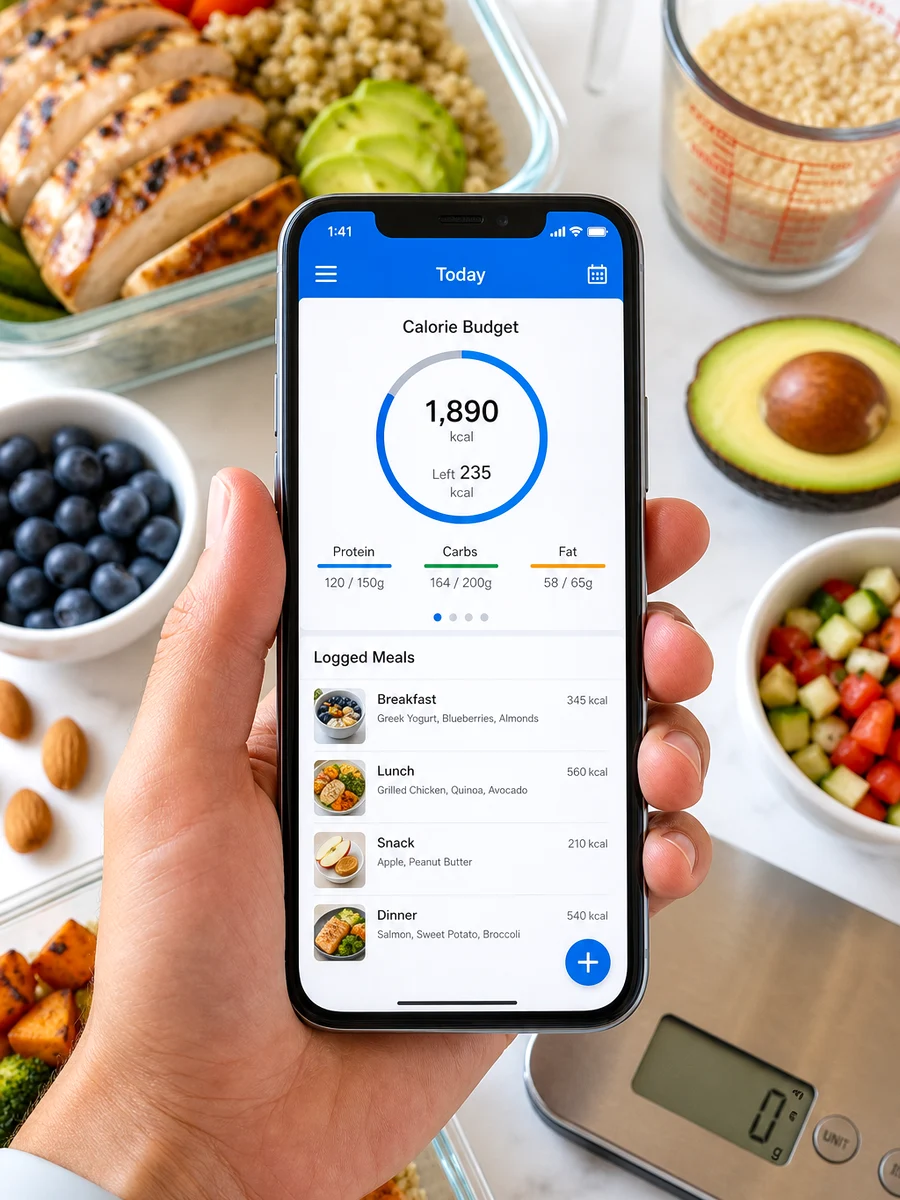 MyFitnessPal inspired fitness app preview