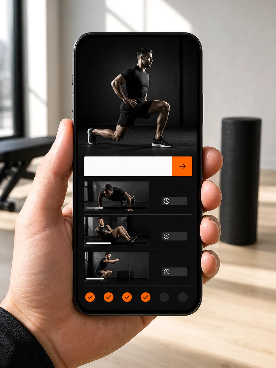 Nike Training Club inspired fitness app preview