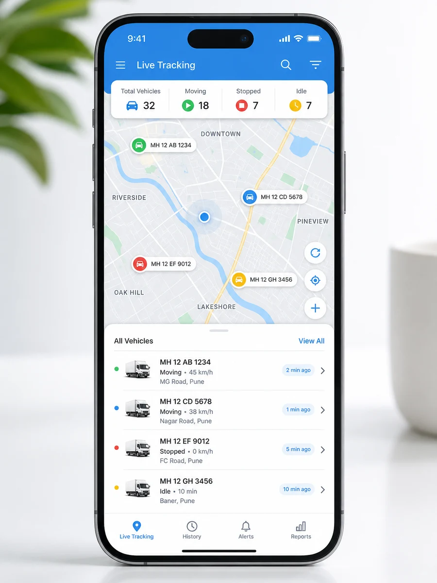 Samsara inspired fleet management app preview