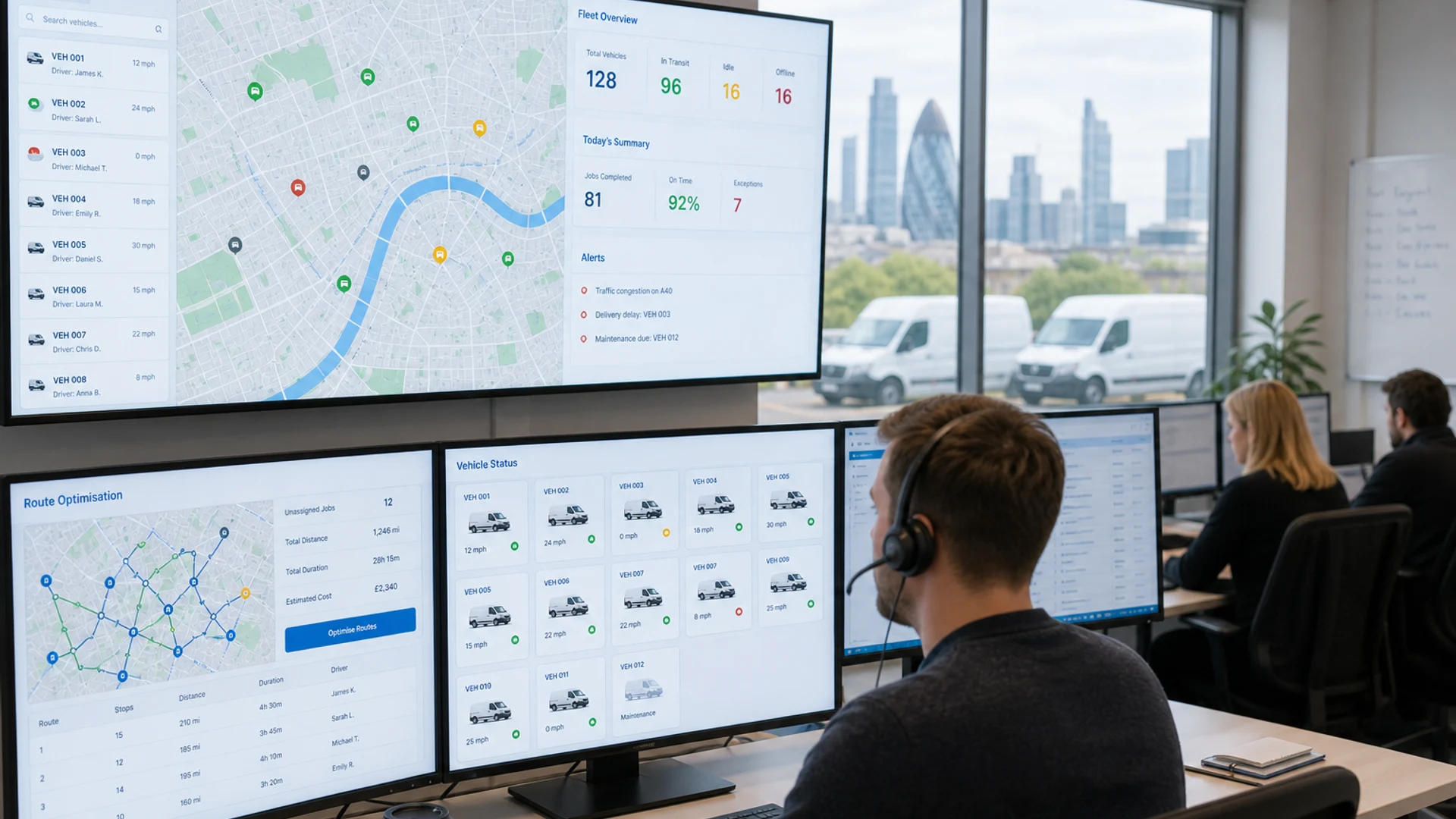 Fleet management app development company in London UK building AI powered fleet tracking and logistics software
