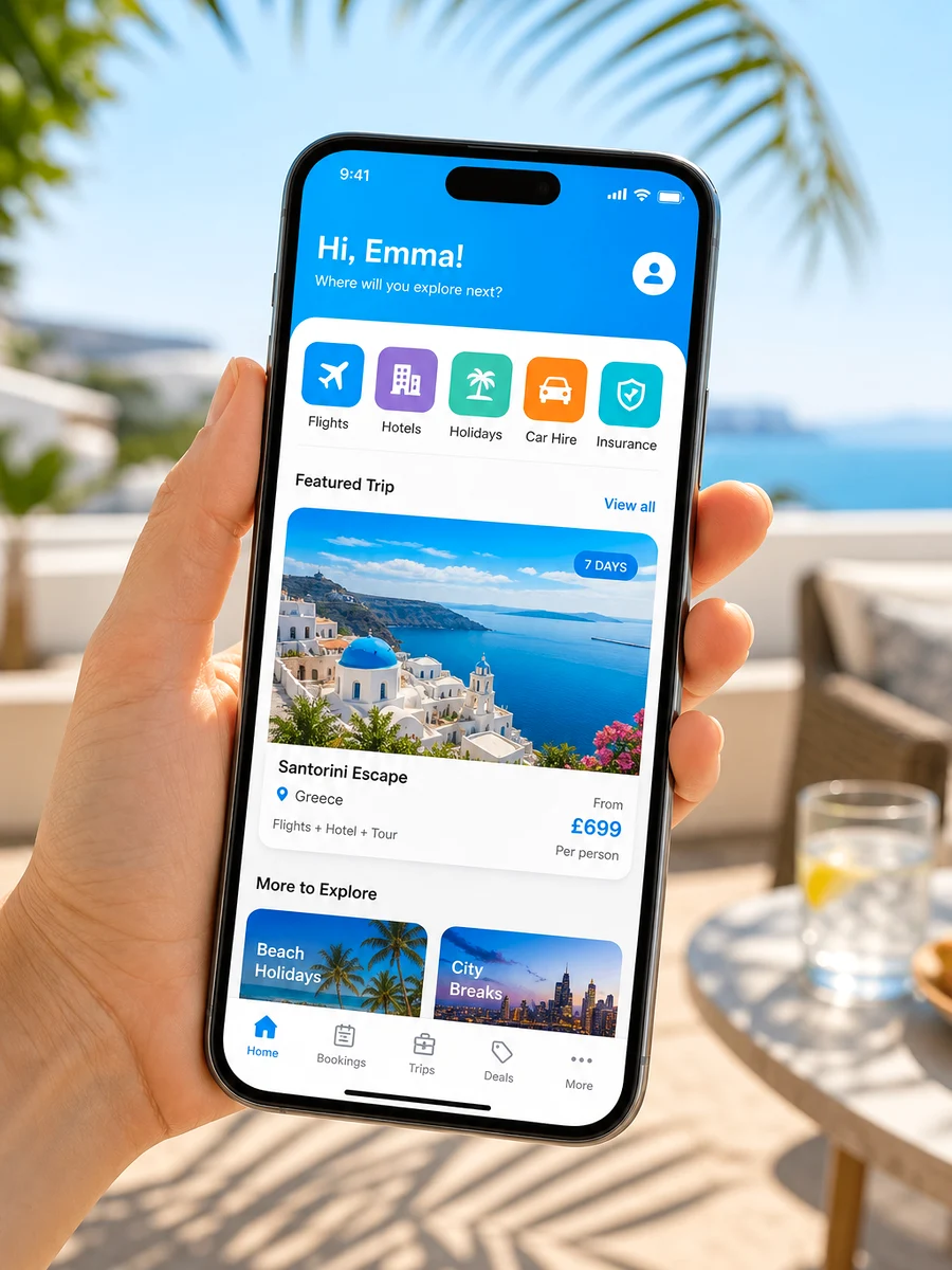 Expedia inspired flight booking app preview