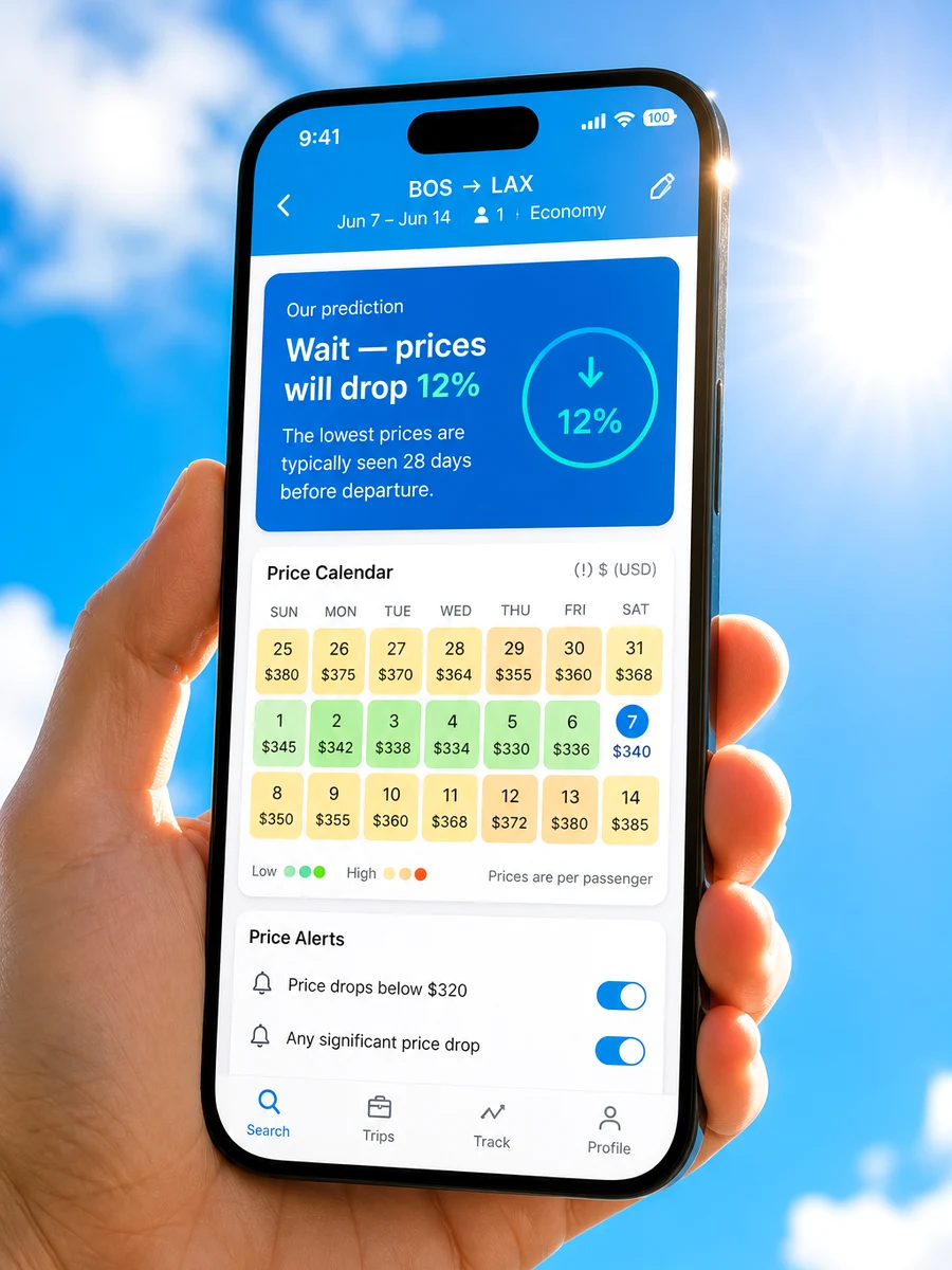 Hopper inspired flight booking app preview