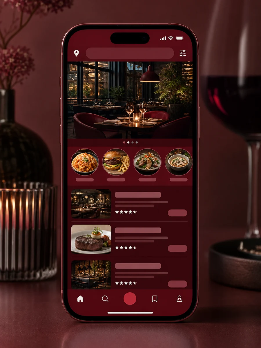 Zomato inspired food delivery app preview