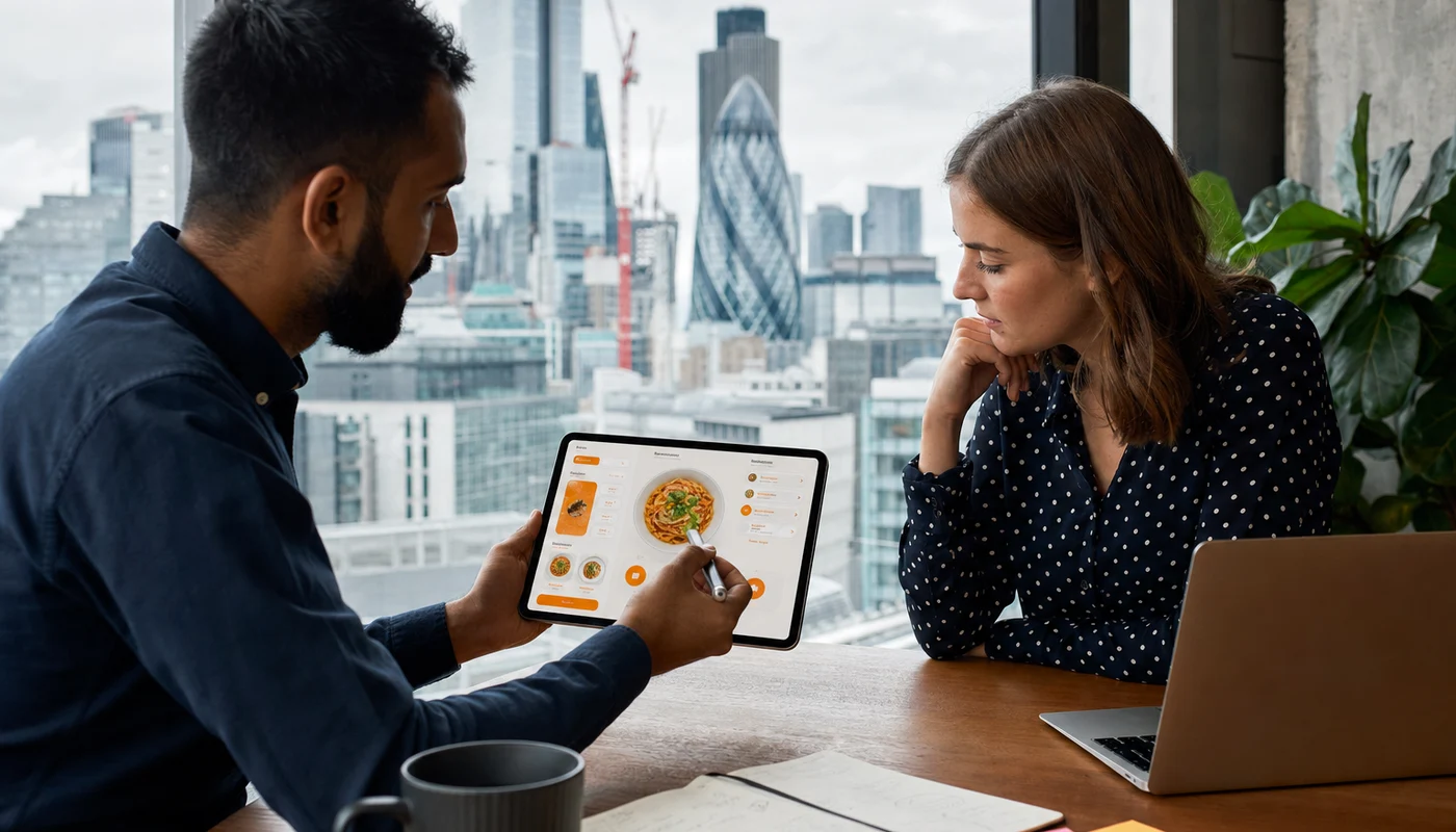 UK food delivery app development team planning a scalable delivery platform
