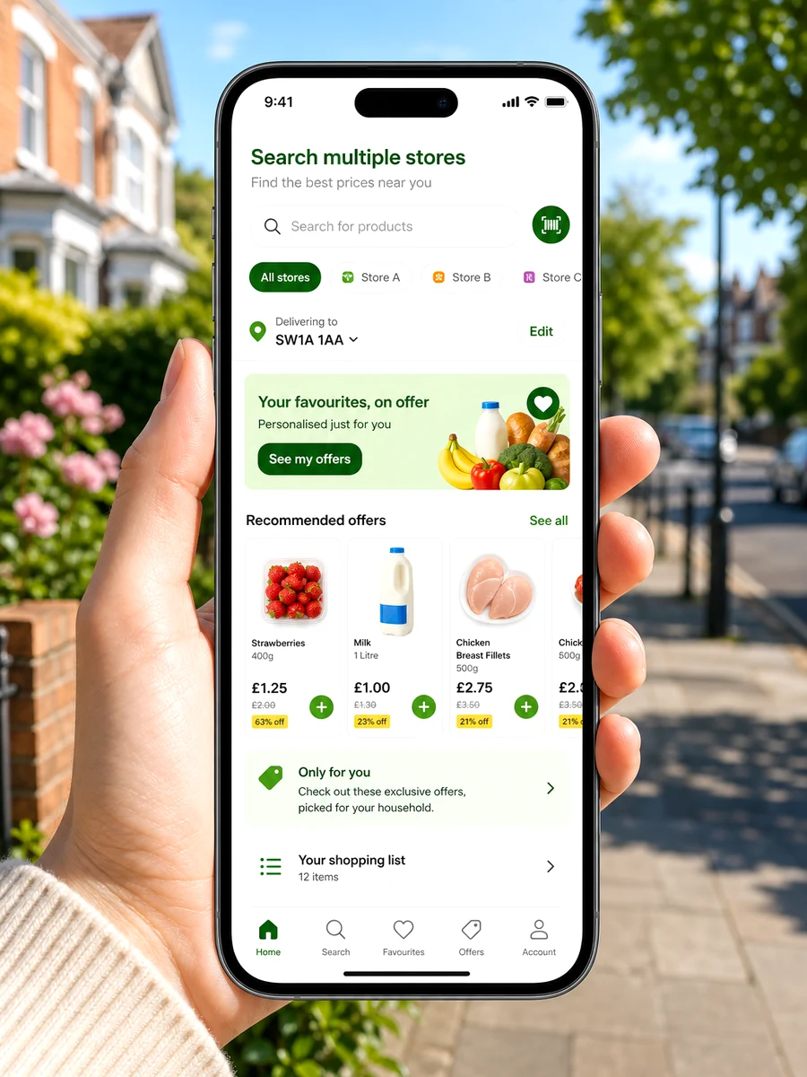 Asda inspired grocery delivery app preview
