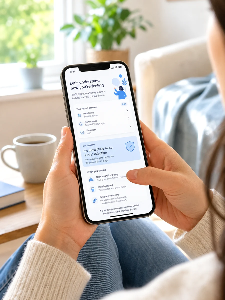 Ada Health inspired healthcare app preview