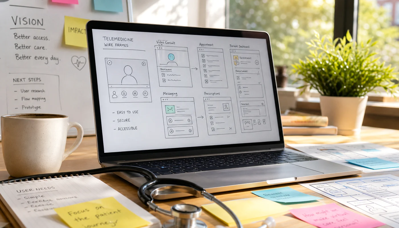 Healthcare app product concept for UK healthcare businesses