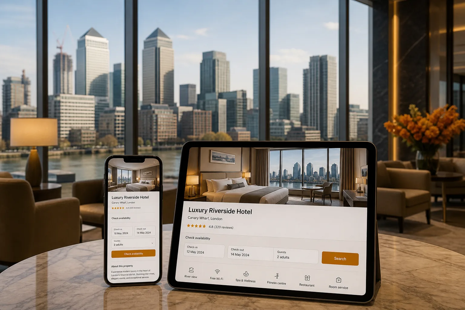 London hotel booking development team designing a hospitality platform