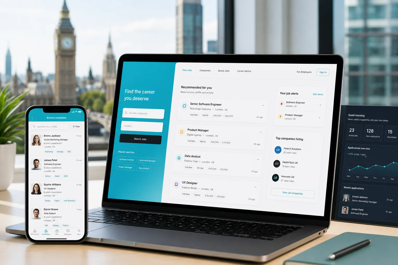 Job portal app development company in London UK building AI powered recruitment platforms