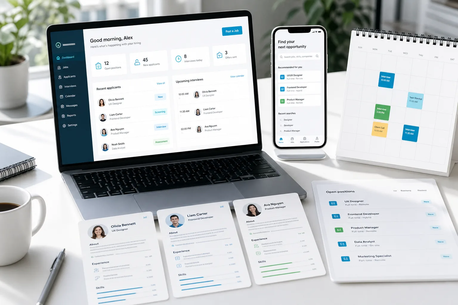 Job portal product concept for UK recruitment businesses