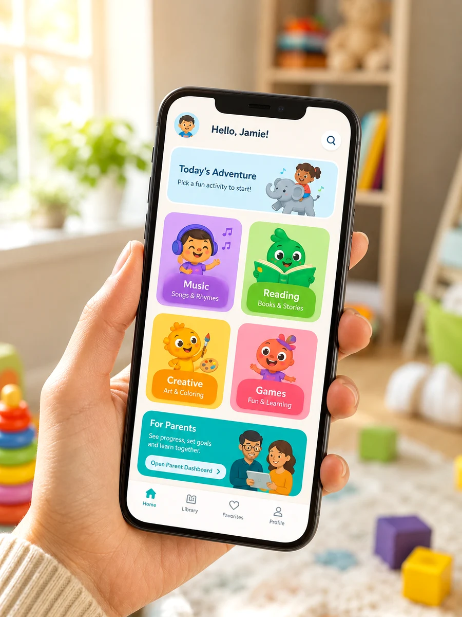 Lingokids inspired kids learning app preview