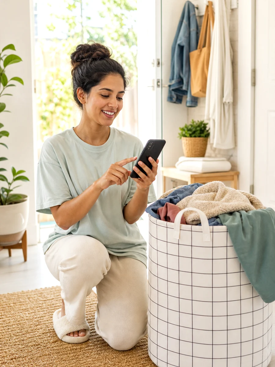 Poplin inspired laundry app preview