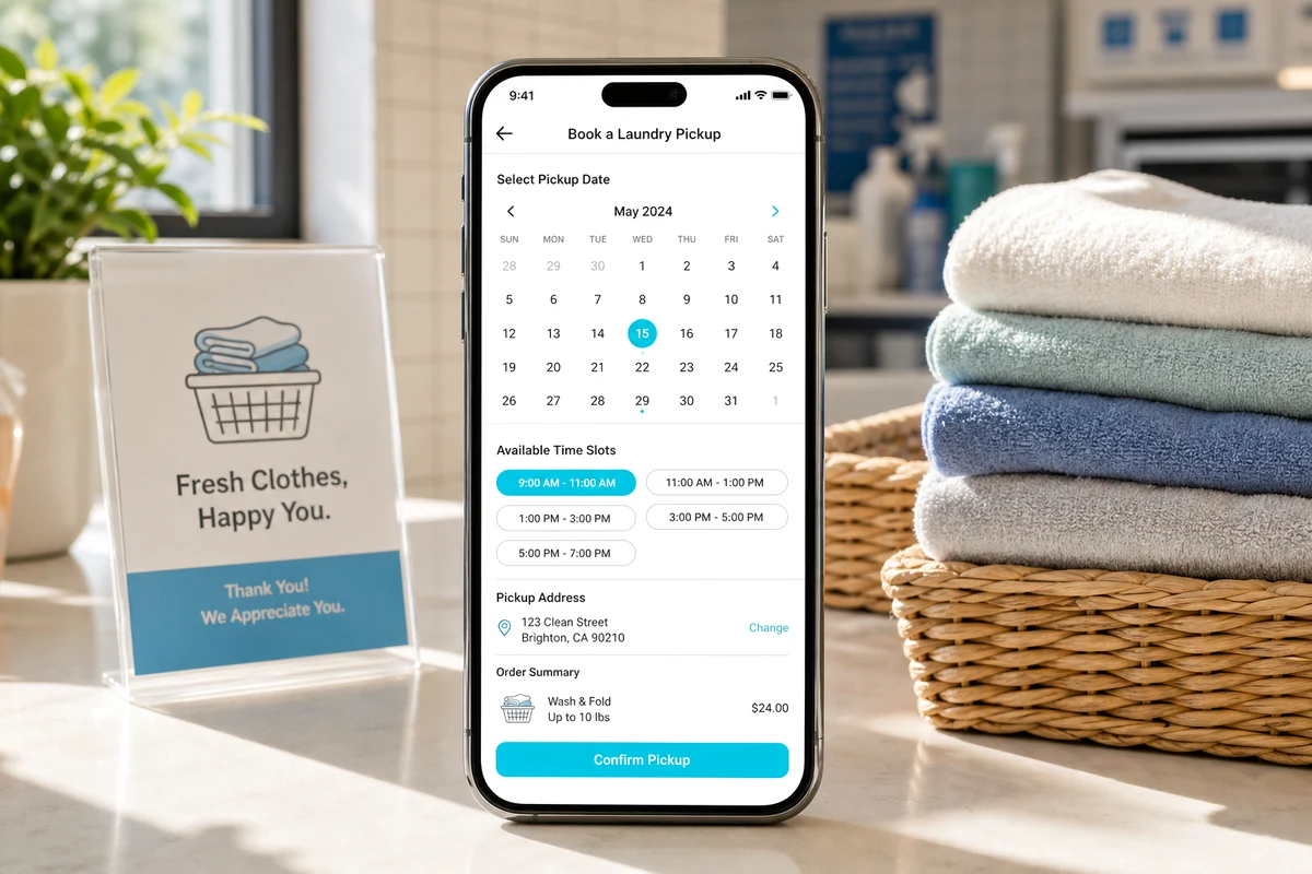 Custom laundry app development