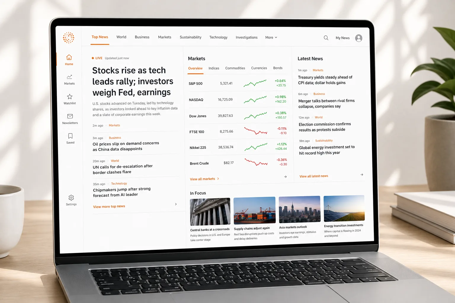 Reuters inspired news app app preview