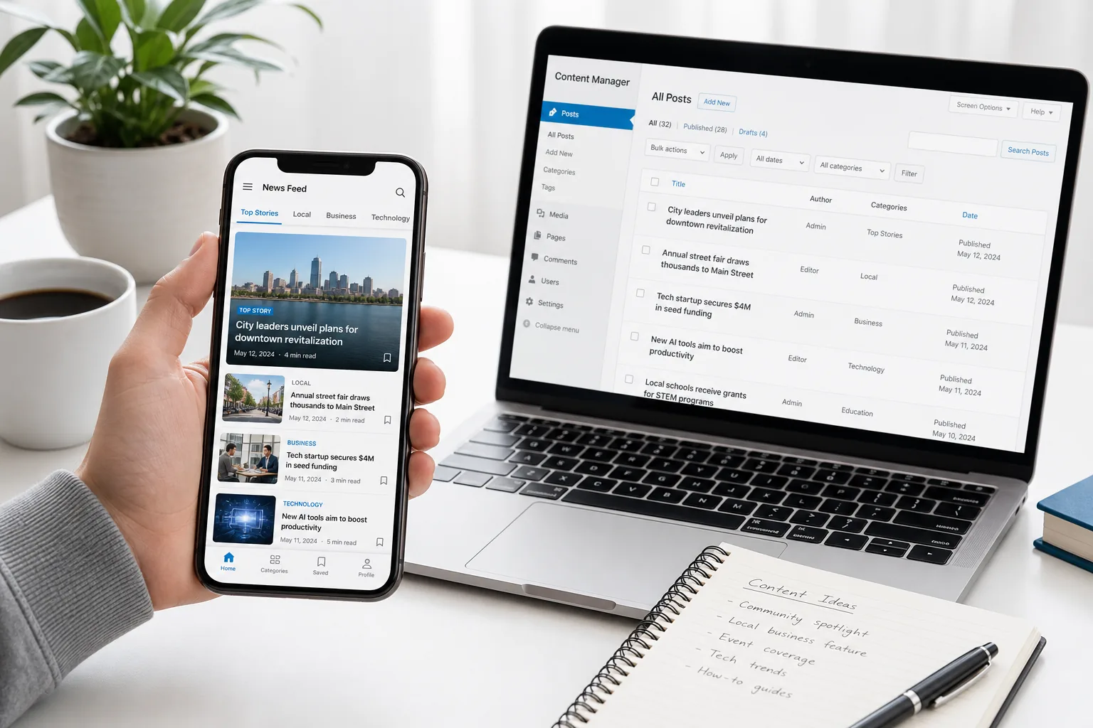 News app product concept for UK publishers and media businesses