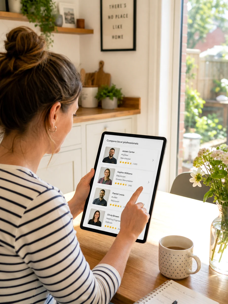 Thumbtack inspired on demand app preview