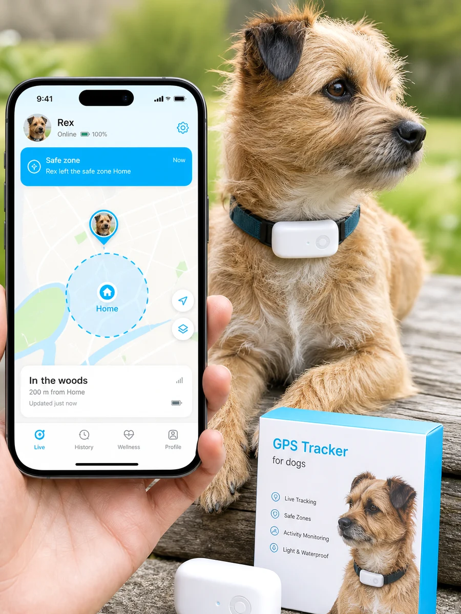 Tractive inspired pet care app preview