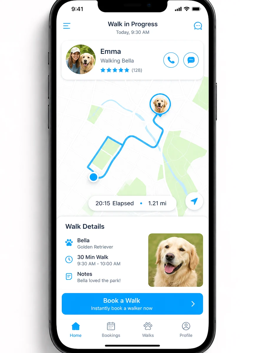 Wag! inspired pet care app preview