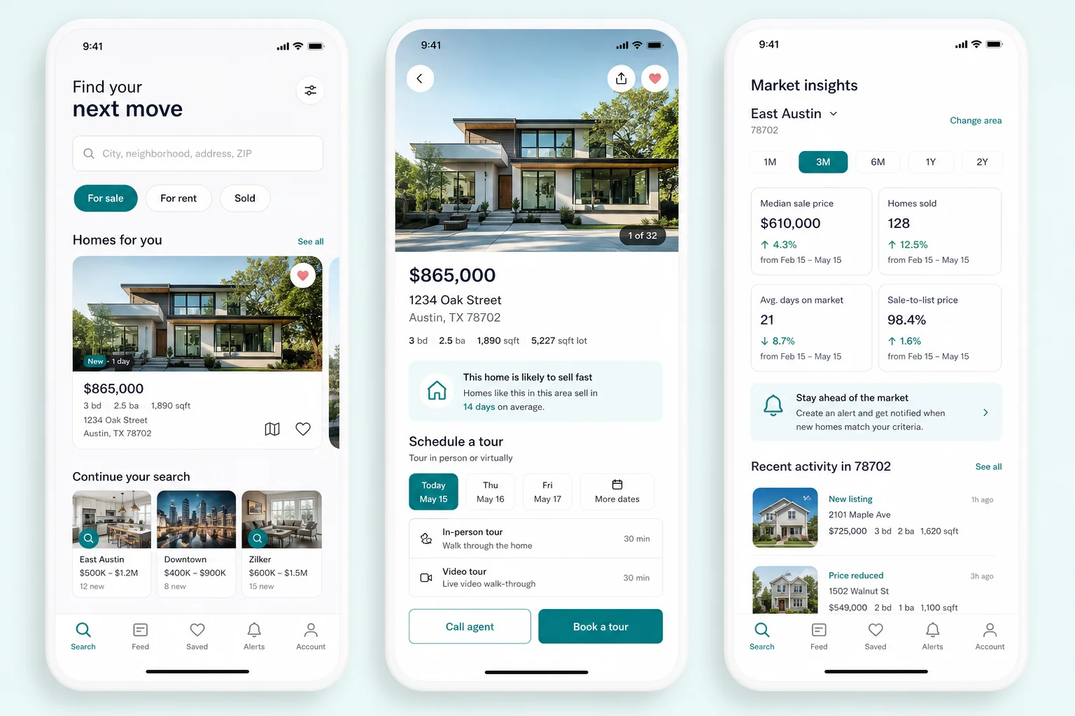 Redfin inspired real-estate app preview