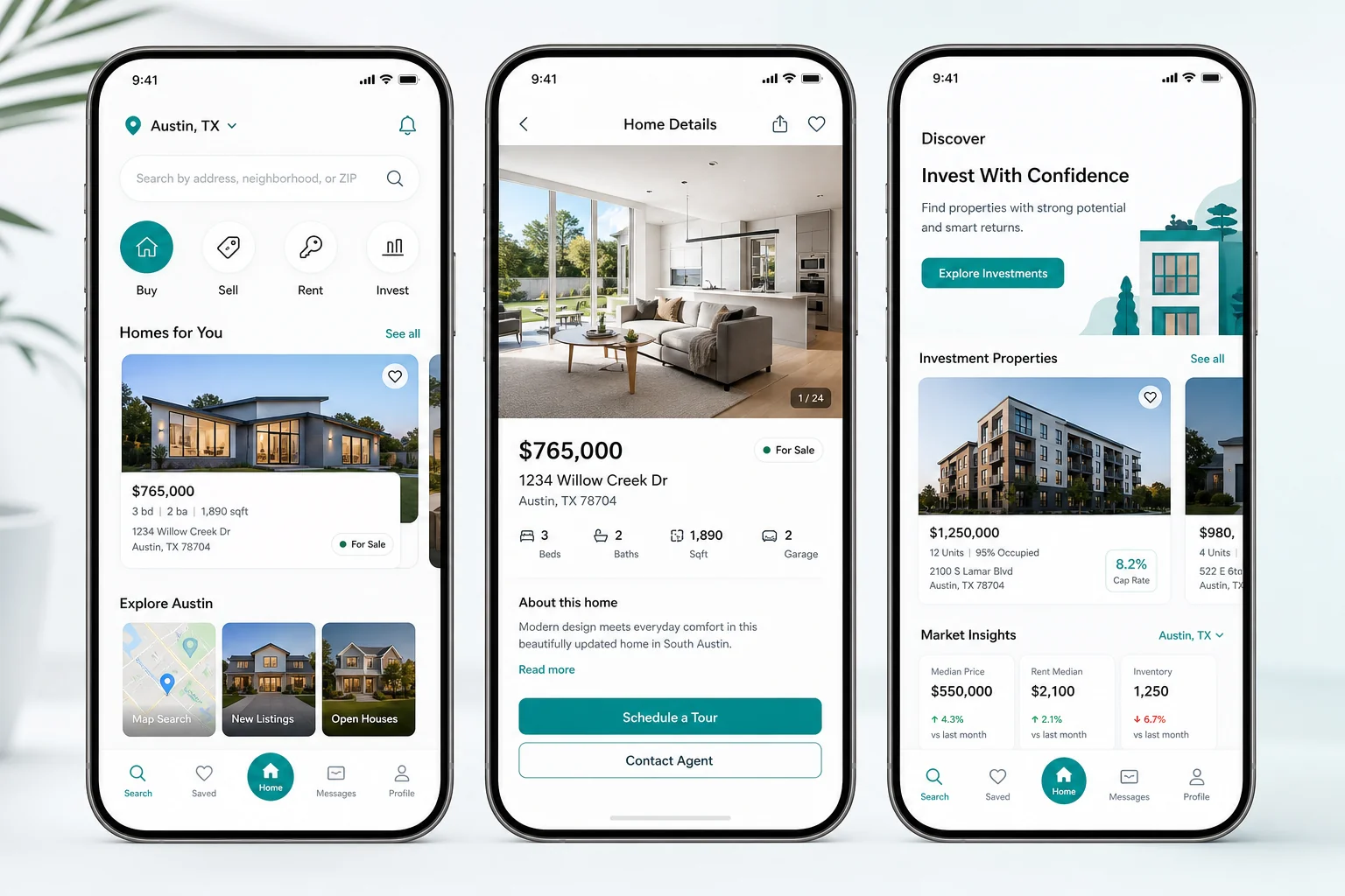 Zillow inspired real-estate app preview