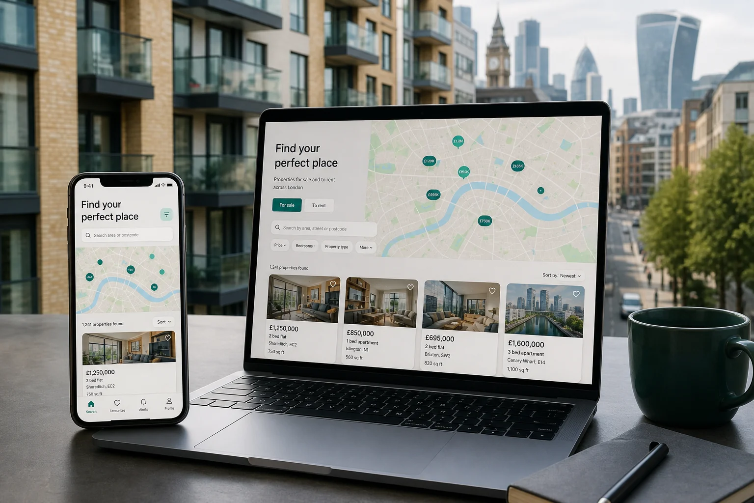 Real estate app development company in London UK building property search and marketplace platforms