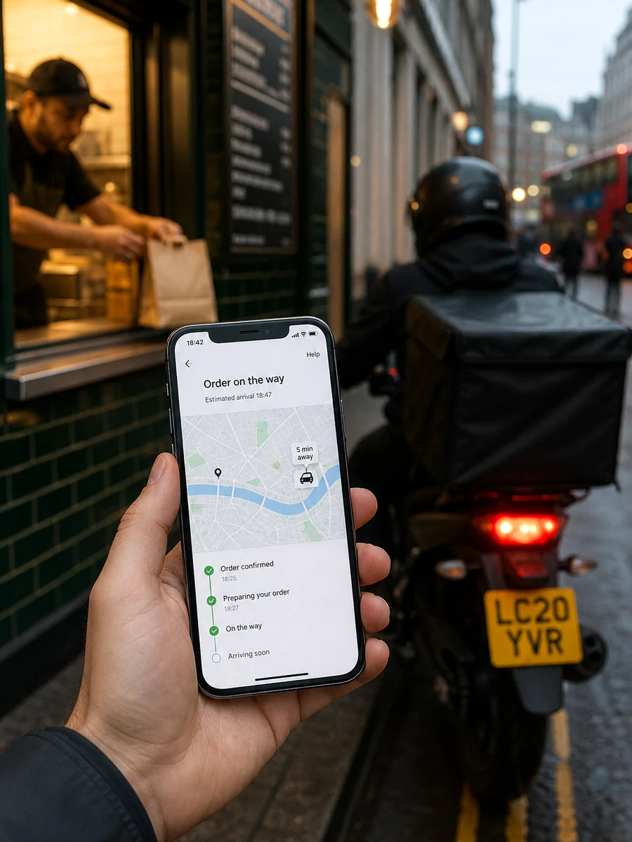 Deliveroo inspired restaurant app preview