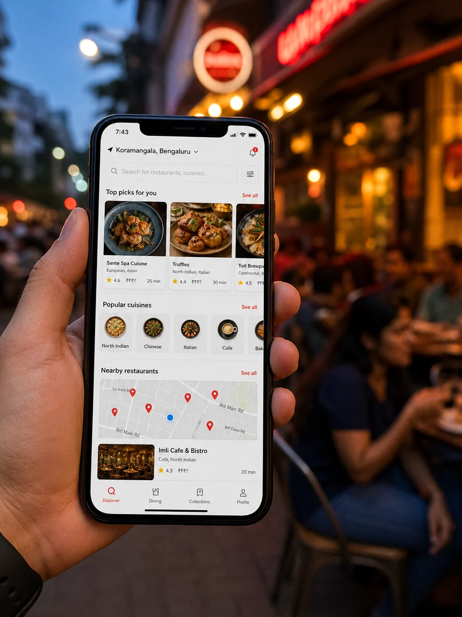 Zomato inspired restaurant app preview