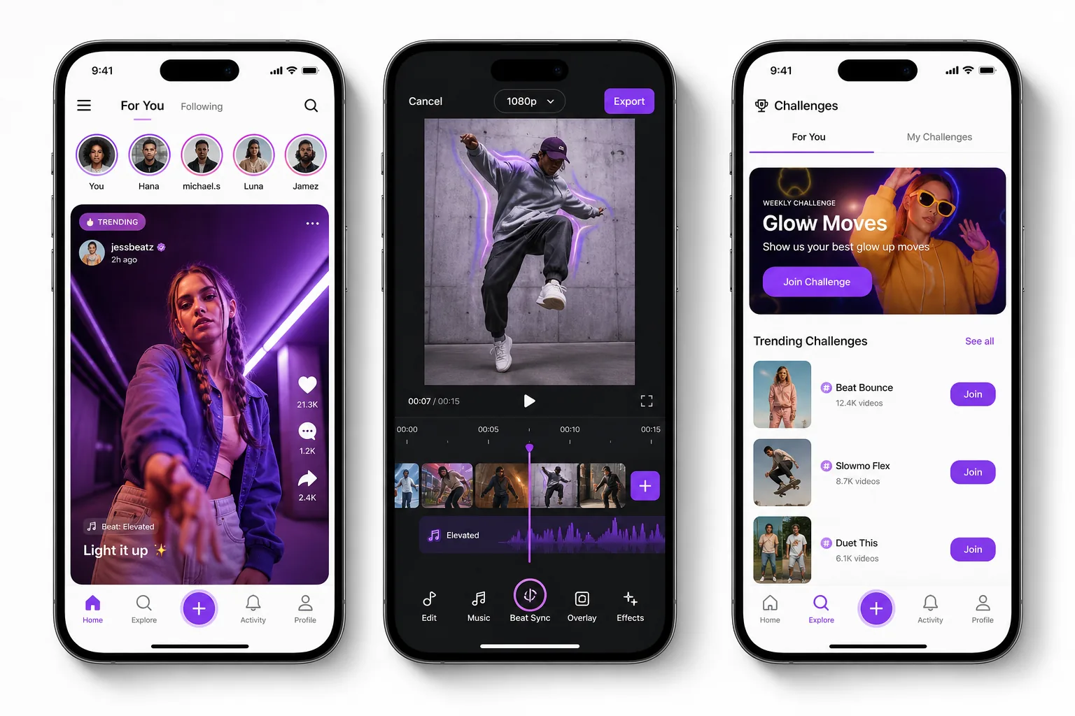 Triller inspired short video app preview