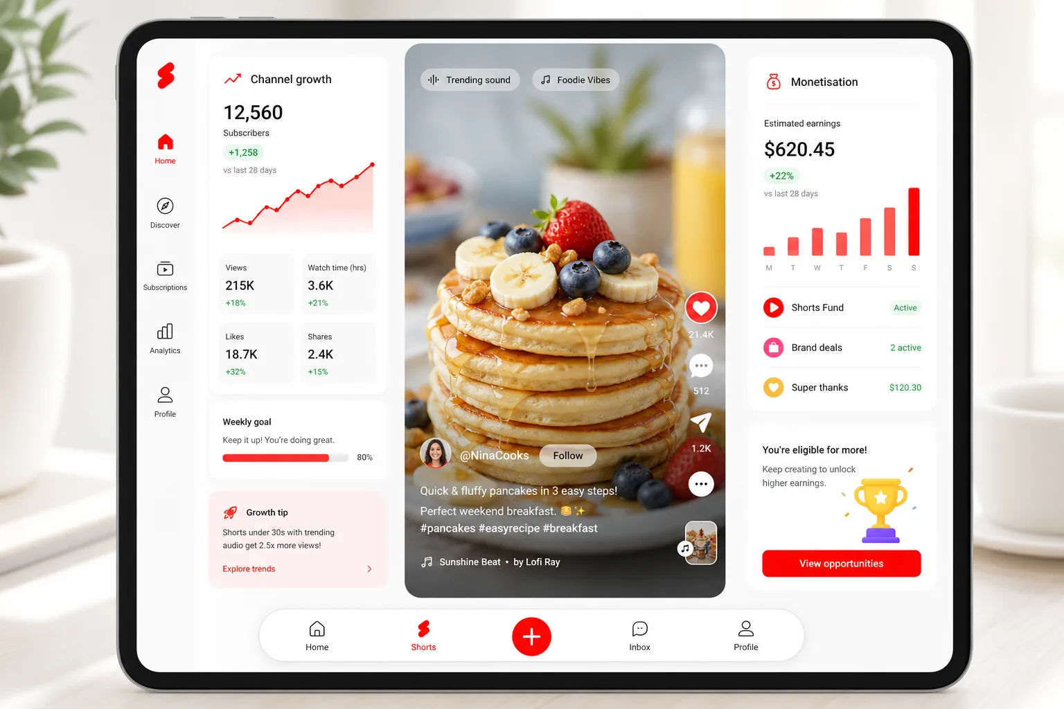 YouTube Shorts inspired short video app preview
