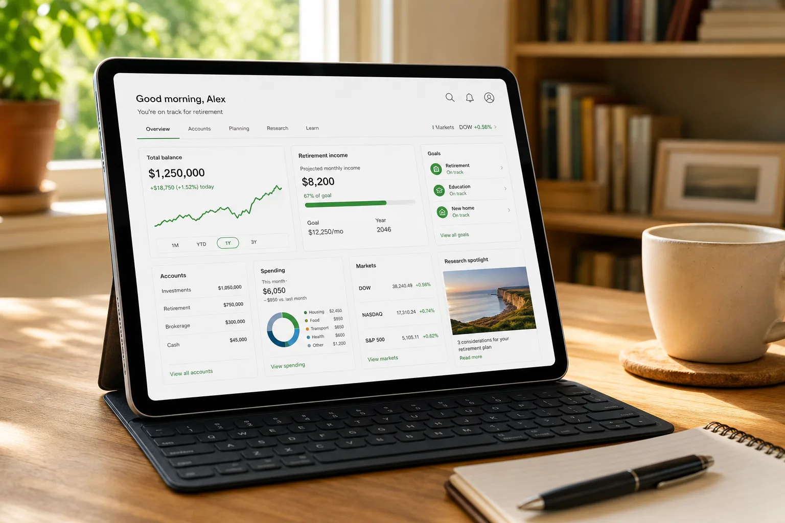 Fidelity inspired stock trading app preview
