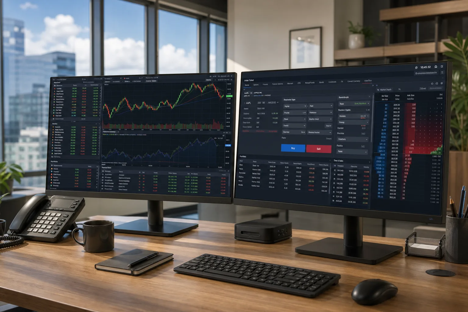 Interactive Brokers inspired stock trading app preview
