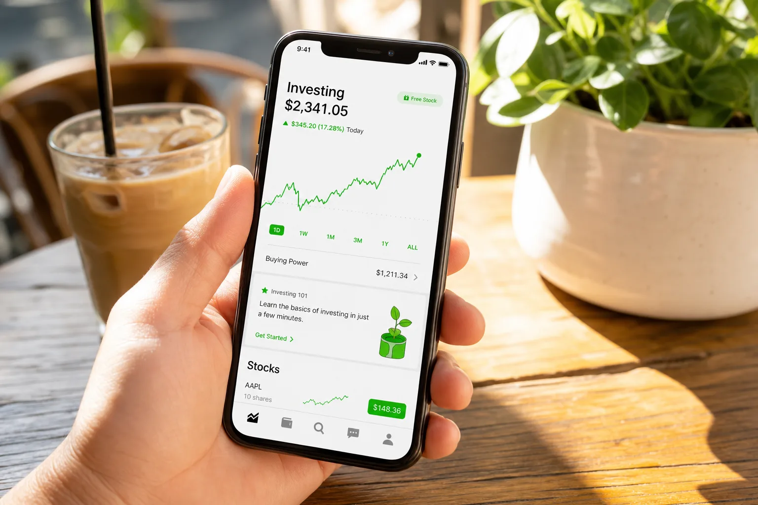 Robinhood inspired stock trading app preview