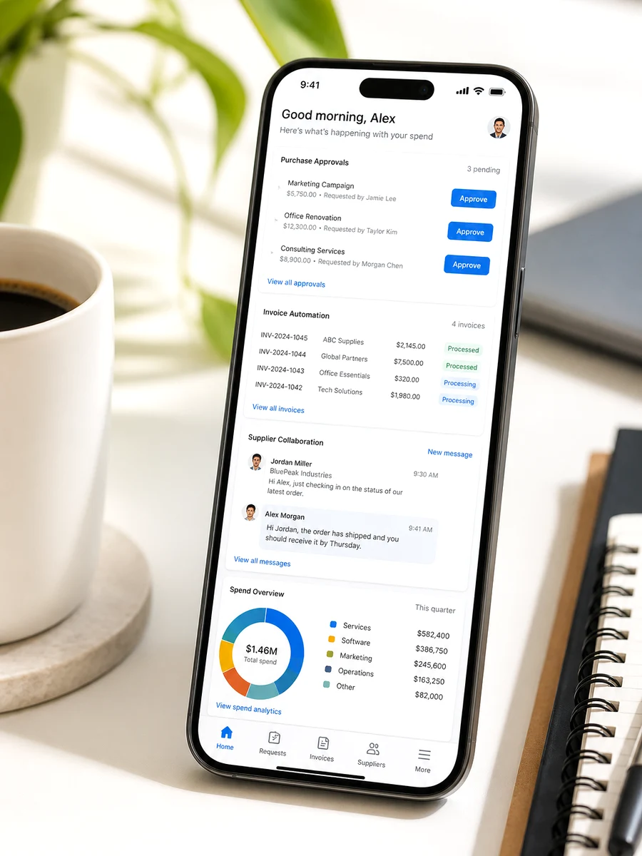 Coupa inspired vendor management software preview