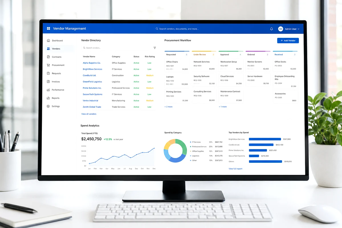 Custom vendor management software development
