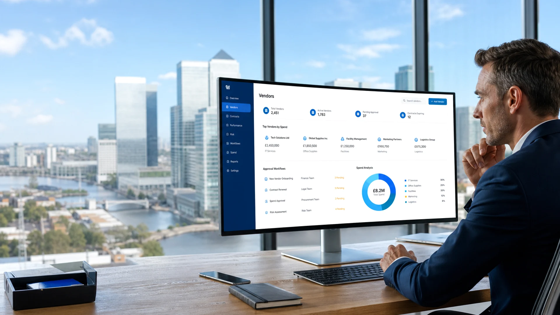 Vendor management software development company in London UK building supplier portals procurement automation and contract management platforms