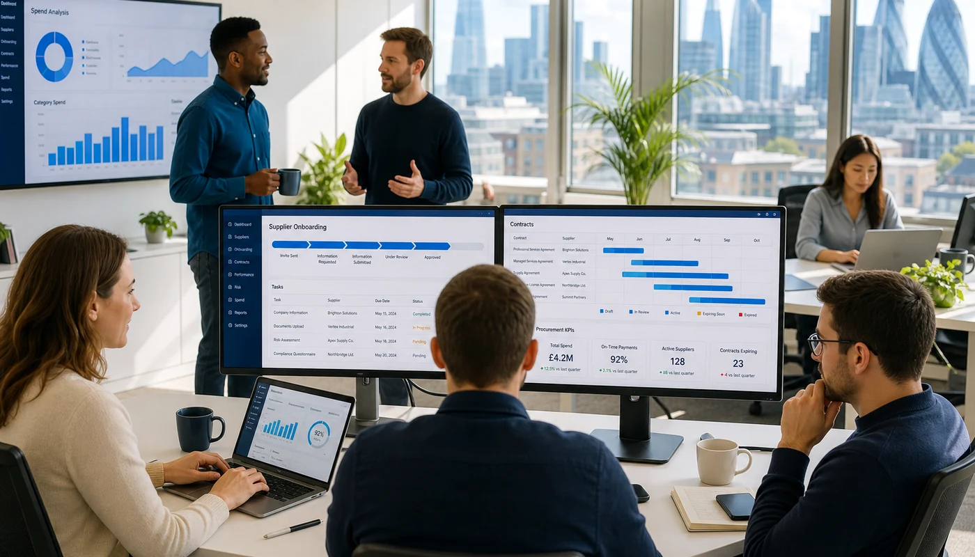 London procurement technology team designing vendor management software