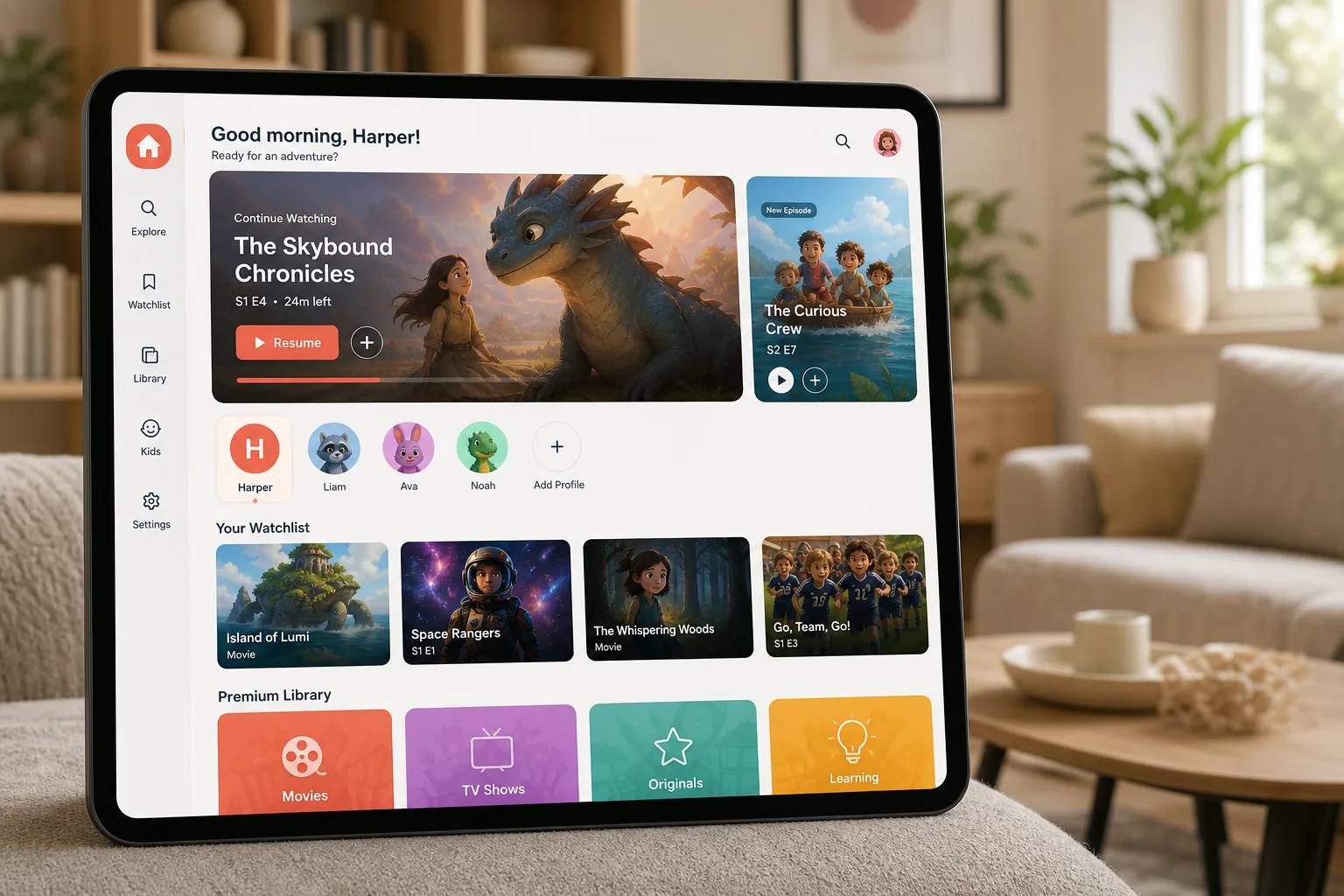 Disney+ inspired video streaming app preview