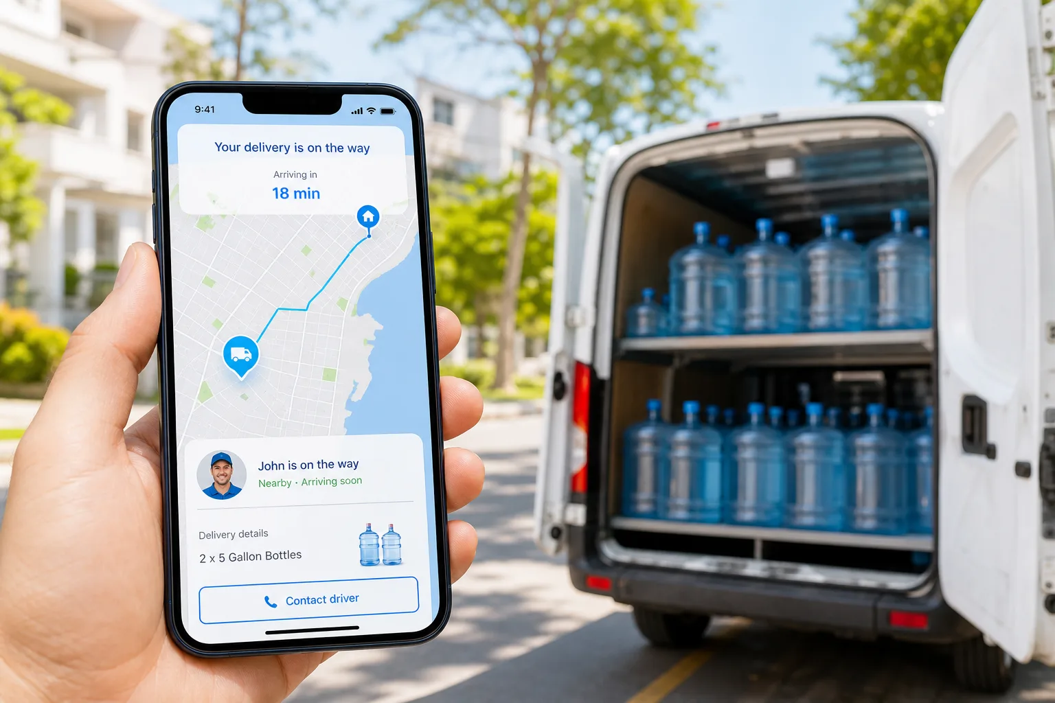 Aqua Delivery inspired water delivery app preview