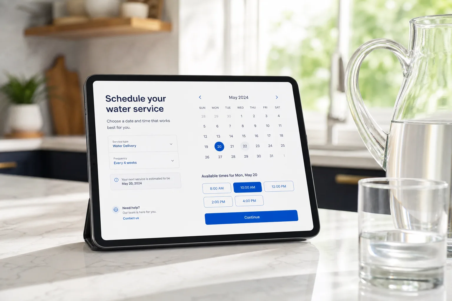 Culligan inspired water delivery app preview