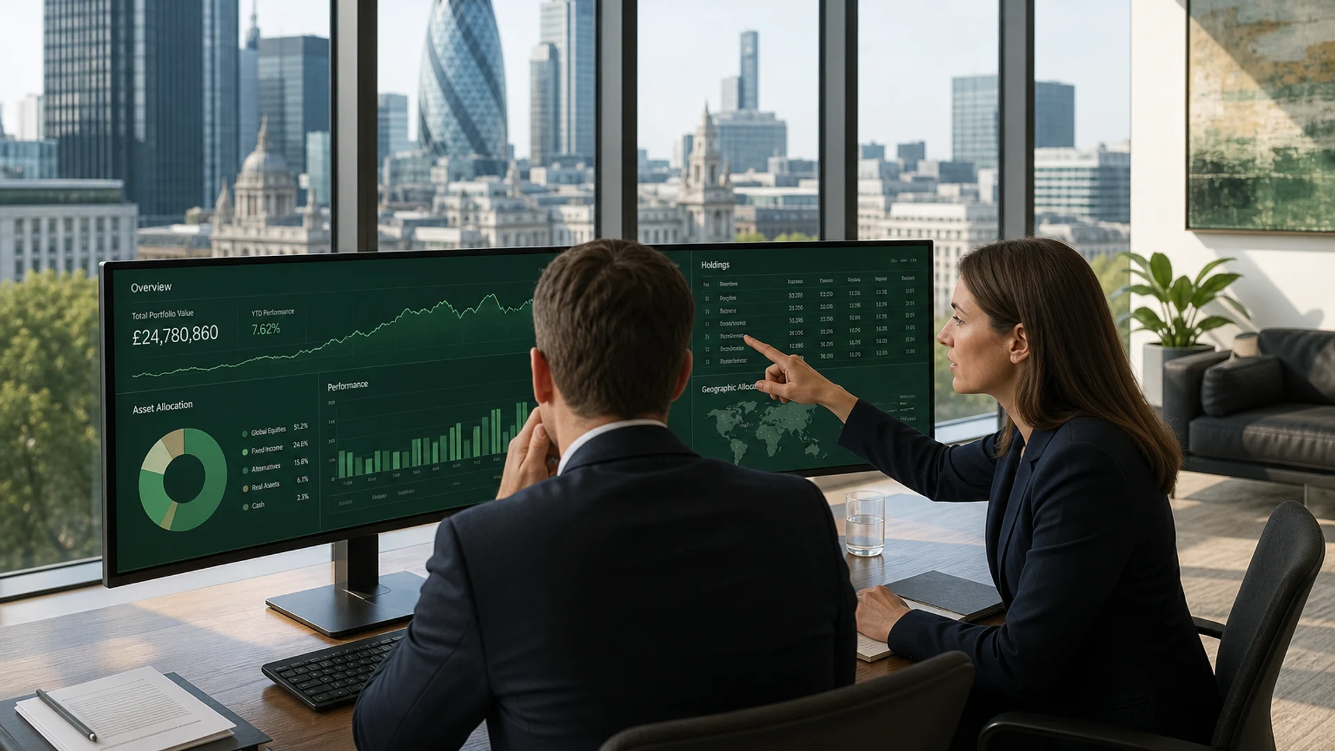 Wealth management software development company in London UK building AI powered portfolio management and investment advisory platforms